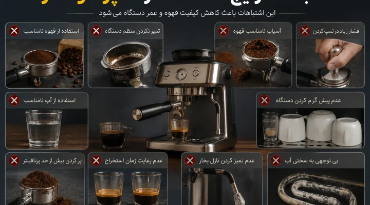 اشتباهات رایج استفاده از اسپرسو ساز